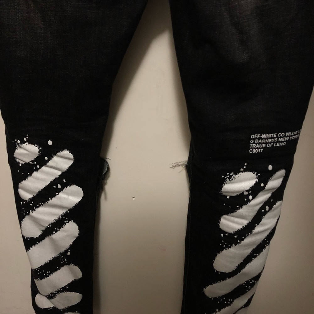 Off-White Distressed Denim